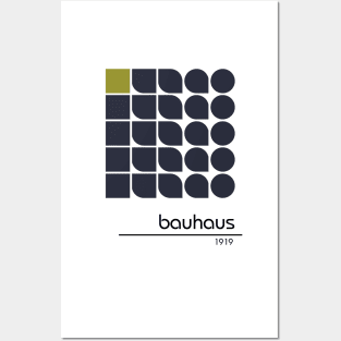 Bauhaus Retro Vintage Geometric Pattern Poster Design Posters and Art